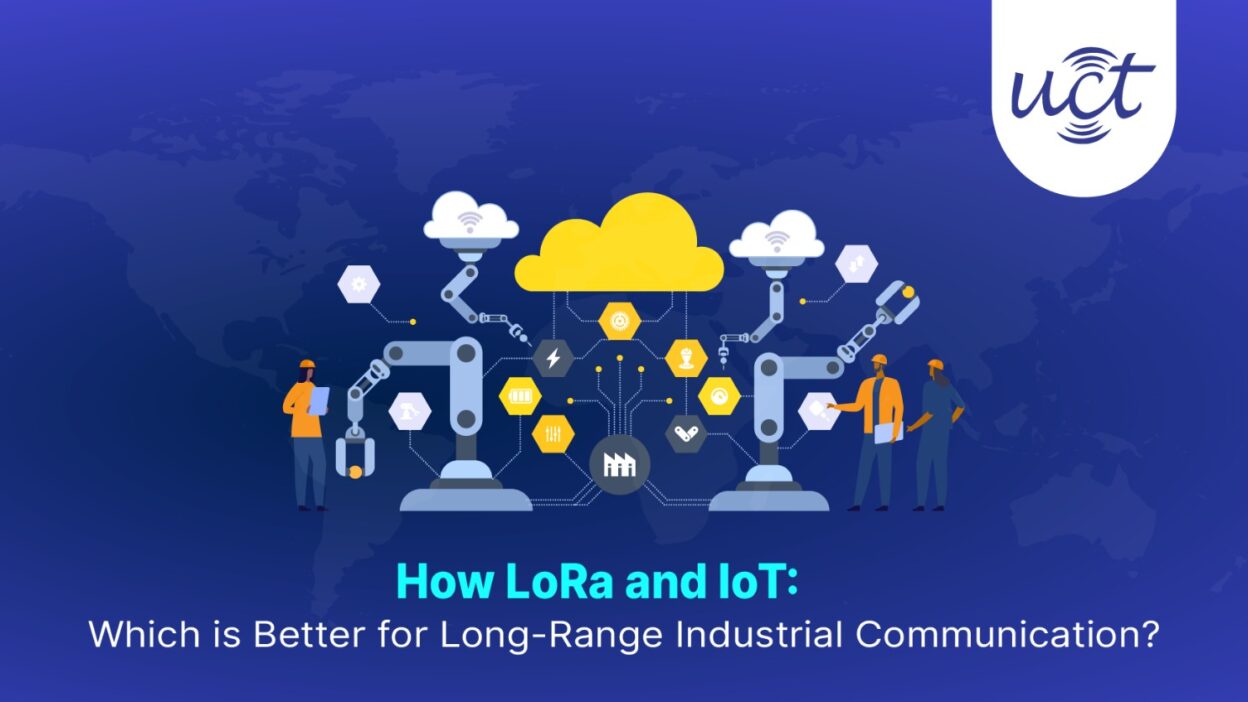 Engineers monitor industrial equipment in a smart factory using wireless LoRa sensors and IoT dashboards in India