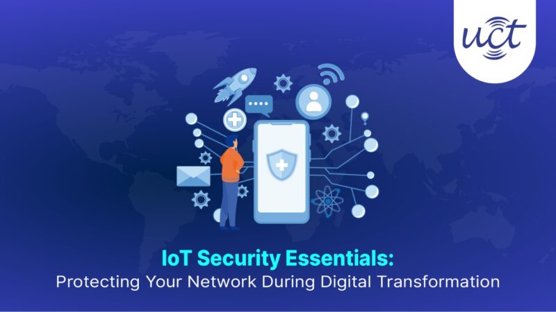 Infographic showing device authentication methods in IoT: Default Passwords (Very Low Security), Strong Unique Passwords (Moderate Security), Digital Certificates (High Security), and Multi-Factor Authentication (Very High Security), with icons and security labels.