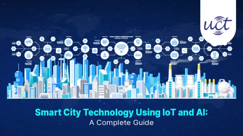 Smart city technology using IoT and AI Uniconverge LoRaWAN sensors Delhi skyline