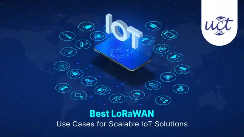 Infographic showing LoRaWAN use cases in smart cities, utilities, and industrial IoT, highlighting long‑range, low‑power, scalable IoT solutions for Indian enterprises.