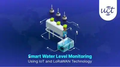 LoRaWAN‑based IoT water level monitoring system architecture with sensor, gateway, and cloud dashboard