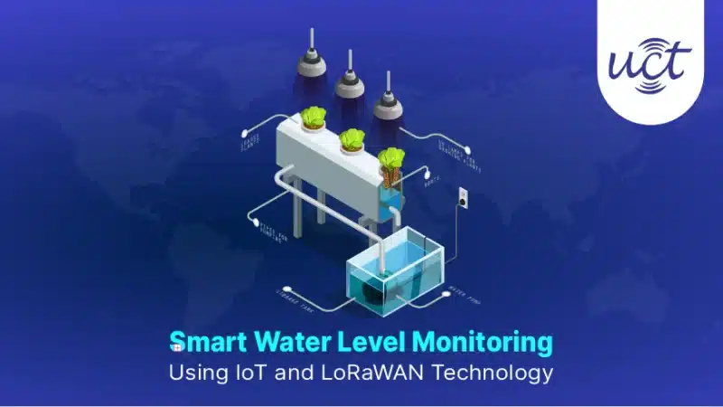 LoRaWAN‑based IoT water level monitoring system architecture with sensor, gateway, and cloud dashboard