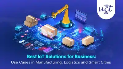 IoT solutions for business — connected sensors and LoRaWAN network in a smart factory environment
