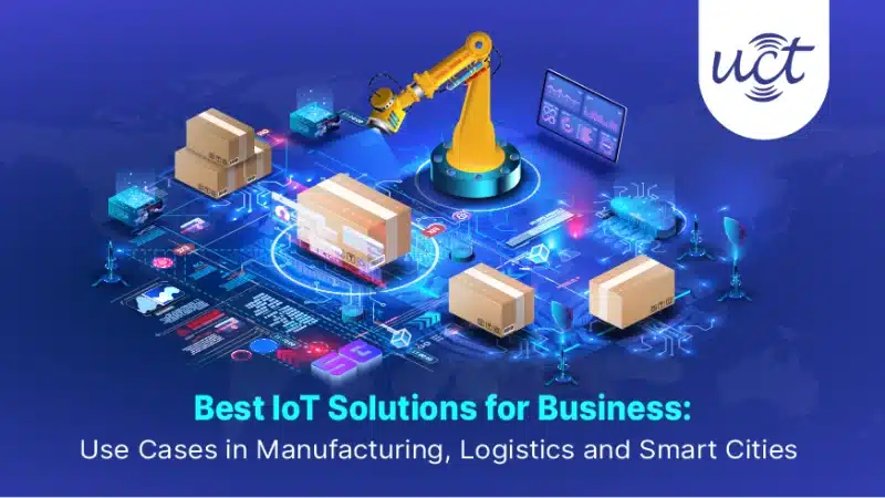 IoT solutions for business — connected sensors and LoRaWAN network in a smart factory environment