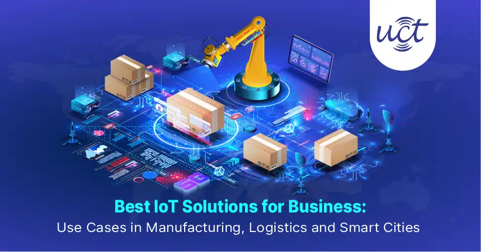 IoT solutions for business — connected sensors and LoRaWAN network in a smart factory environment